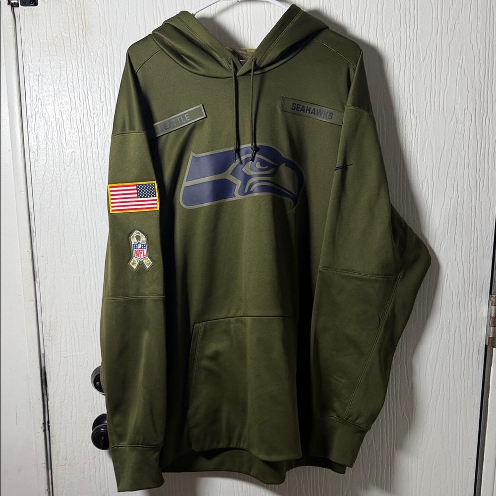 Nike Dark Green Seahawks Logo Hoodie